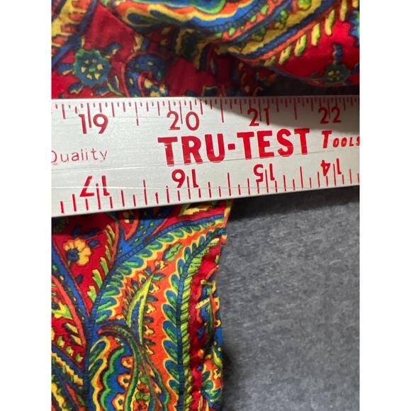 Lauren Ralph Lauren Womens Cotton Paisley Button Down Shirt 3/4 Sleeves Size L - Picture 7 of 7